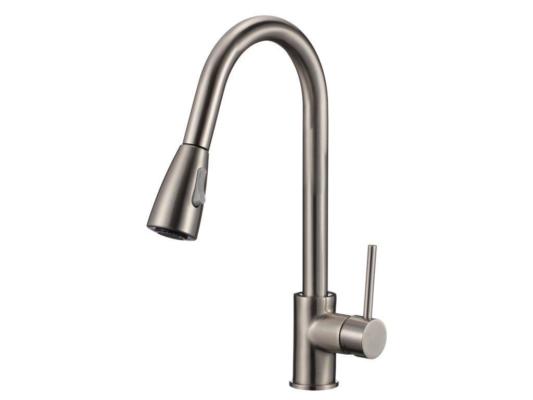 Single lever handle<br>Brushed nickel