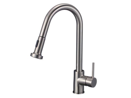 Single lever handle<br>Brushed nickel